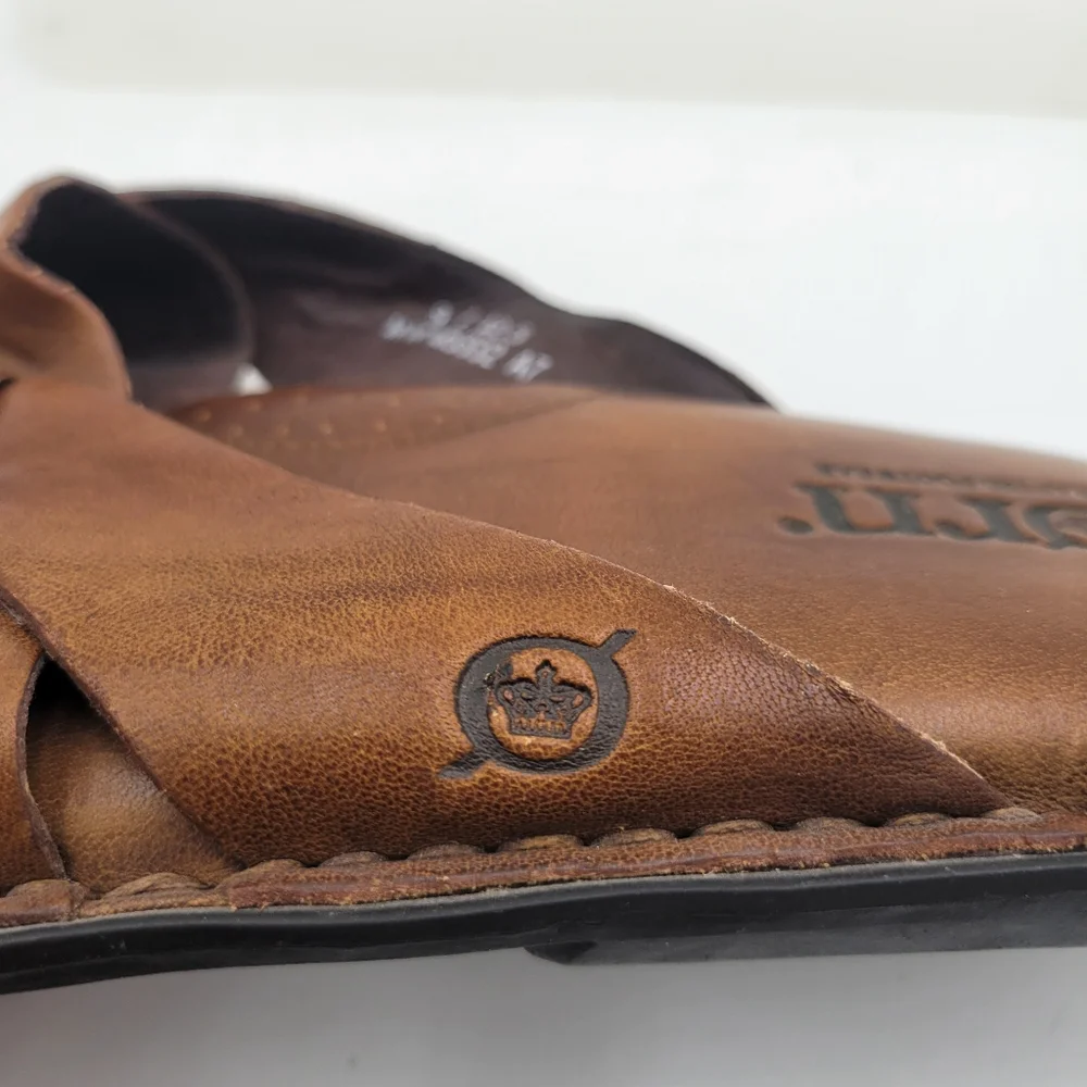 Mens Born Leather Sandals Thong Size 9 M5332 A7